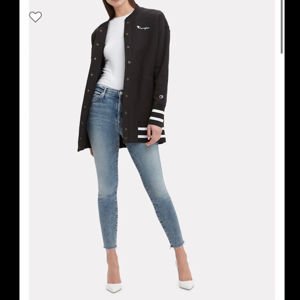Mother “Stunner” ankle fray jeans in Whiplash